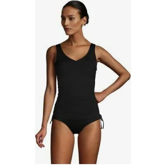 Lands End Womens 18W Chlorine Resistant Underwire Tankini Swimsuit Top NWT - Picture 1 of 6